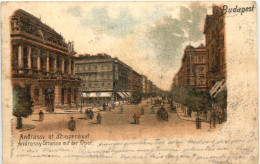 Budapest - Andrassy Strasse Mit Der Oper - Litho - Hongrie