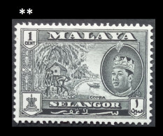 (TI)(MYSE61-4) MALAYSIA MALAYA 1961 SELANGOR, Neuf, ** , MNH, 1c Copra - Negri Sembilan
