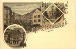 Gruss Aus Karlsbad - Litho - Bohemen En Moravië