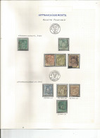 France - Sage - Etude Des Cachets "Affranchissements" Des Bureaux De Paris - 17 Timbres - 1876-1898 Sage (Tipo II)