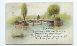 Postcard Rainbows Lithograph Posted 1915 Rhode Island Stamp Gone - Other & Unclassified