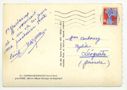 Cpsm Postée De Monsempron-Libos (47) Pour Léogeats (33) - Timbre 0,25f Marianne à  La Nef Bleu Rouge 1960 - Oblitérés
