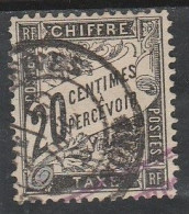 France Taxe N° 17 Noir 20 C - 1859-1959 Usados