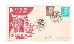 IV EXPOSICION SAN CUGAT DEL VALLES 1959 - SOBRE CON SELLOS Y SELLOS DE EVENTOS 1 - Máquinas Franqueo (EMA)