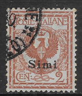 Italia Italy 1912 Colonie Egeo Simi Floreale C2 Sa N.1 US - Egée (Simi)