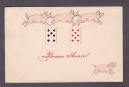 Voeux Nouvel An Bonne Année Cochon Cochons  Carte à Jouer Jeu De Cartes  52987 - Nieuwjaar