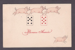 Voeux Nouvel An Bonne Année Cochon Cochons  Carte à Jouer Jeu De Cartes  52987 - Año Nuevo