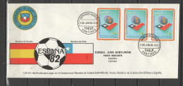 Chile 1982 Football Soccer World Cup Commemorative Cover To Spain - 1982 – Spain