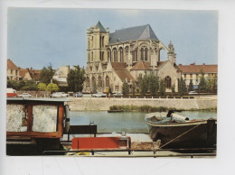 Montereau Fault Yonne : Collégiale Notre-Dame & Saint-Loup (voiture Citroën 2 CV, Péniche)éd Mage N°7712 - Montereau