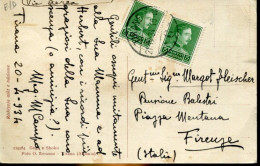 X388 Albania, Card Circuled 1934 From Tirana To Firenze Italy  (see 2 Scan) - Albanië