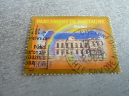 Le Parlement De Bretagne - 3f. (0.46 €) - Yt 3307 - Multicolore - Double Oblitération 2 Villes - Année 2000 - - Usados