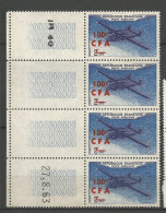 REUNION PA N° 58 Bloc De 4 Coin Daté 27/8/63 NEUF** LUXE SANS CHARNIERE NI TRACE / Hingeless  / MNH - Airmail