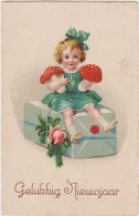 Girl Enfant Champignon Pilze Mushroom  Old PC. Cpa 1934 - Caza