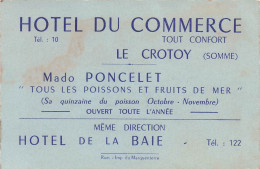 HOTEL DU COMMERCE . LE CROTOY . Mado PONCELET - Chiavi Elettroniche Di Alberghi