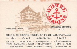 HOTEL De La MARINE . CAUDEBEC EN CAUX . - Hotel Keycards