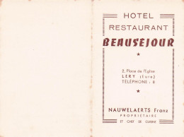 Hôtel Restaurant BEAUSEJOUR .  LERY . LAUWELAERTS Franz - Hotelkarten