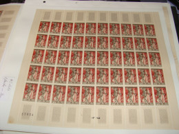 N° 1050 En Feuille De 50 Timbres Entières Neuves - Hojas Completas