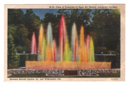 UNITED STATES // LONGWOOD GARDENS // VIEW OF FOUNTAINS AT OPEN AIR THEATRE // BETWEEN KENNET SQUARE AND WILMINGTON - Other & Unclassified