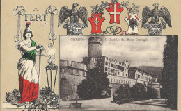 Cpa Trento, Collection FERT, Devise Et Blason De La Maison De Savoie, Il Castello Del Buon Consiglio - Trento