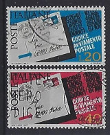 Italy 1967  Einfuhrunf Der Postleitzahlen (o) Mi.1237-1238 - 1961-70: Afgestempeld