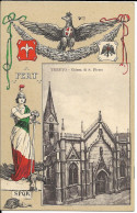 Cpa Trento, Collection FERT, Devise Et Blason De La Maison De Savoie, Chiesa Di S Petro - Trento