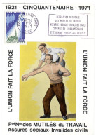 1971  " Federation Nale Des MUTILES DU TRAVAIL "  L'UNION FAIT LA FORCE - Brieven En Documenten