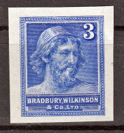 Probedruck, Test-Stamp, Bradbury Wilkinson & Co Ltd - Ensayos & Reimpresiones