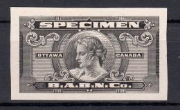 Probedruck, Test-Stamp, Specimen B.A.B.N.Co-Ottawa Kanada 1935 - Probe- Und Nachdrucke