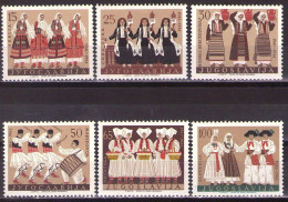 Yugoslavia 1961 - National Costumes - Mi 964-969 - MNH**VF - Unused Stamps