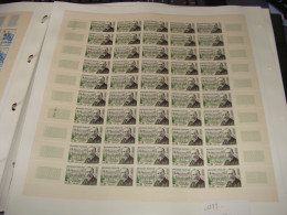 N° 1277 En Feuille De 50 Timbres Entières Neuves - Hojas Completas