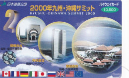 Japan Prepaid Highway Card 10500 -  Flags Canada France Germany Italy Russia GB USA EU Okinawa Kyushu 2000 - Japon