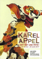 *CPM  -Carte Information - Expo Karel Appel - Musé D'Art Moderne De Paris (75) - Exposiciones