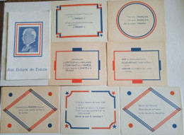 1940 Tracts Pétain Aux Enfant De France 7 Papillons De Propagande Collaboration état Français Ww2 39 45 - Historical Documents