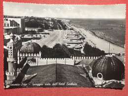 Cartolina - Venezia Lido - Spiaggia Vista Dall'Hotel Excelsior - 1941 - Venezia