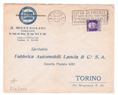 BUSTA CON PUBBLICITA - LANCIA - VIAGGIATA 1939 CON FRANCOBOLLO - Marcofilie