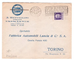 BUSTA CON PUBBLICITA - LANCIA - VIAGGIATA 1939 CON FRANCOBOLLO - Marcofilía