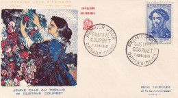 FDC 1958  GUSTAVE COUBERT   ORNANS - 1950-1959