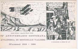 AVIATION - 70 ° ANNIVERSAIRE 1910 1980 - MEETING POSTE AERIENNE ITALIE - MONDELLO VALDESI PALERMO - Aviones