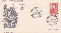 FDC 1958  CARPEAUX   VALENCIENNES - 1950-1959