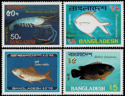 BANGLADESH 1983 Mi 190-193 FISHES MINT STAMPS ** - Bangladesch