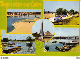 49 INGRANDES Sur LOIRE Vers Angers Le Blanc Camping Plage Barques Pont VOIR DOS Et Flamme En 1986 - Angers