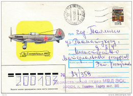 Mi 6056 Solo Cover / Yakovlev Yak-3 Fighter Aircraft - 16 October 1990 Tallinn, Estonia SSR - Lettres & Documents