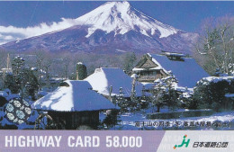 Japan Prepaid Highway Card 58000 -  Mount Fuji Snow Scene - Japón