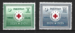 PAKISTAN. N°105-6 De 1959. Croix-Rouge. - Croce Rossa