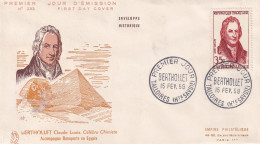 FDC 1958  BERTHOLLET    TALLOIRES - 1950-1959