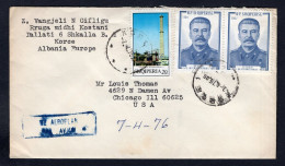 ALBANIA 1976 Airmail Cover To USA (p1660) - Albania