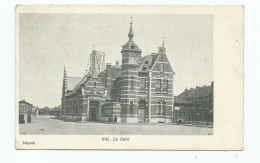 Postcard Station Hal. La Gare Unused - Stations Without Trains