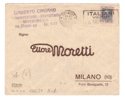 BUSTA CON PUBBLICITA' - A ETTORE MORETTI - TENDE........- VIAGGIATA 1927 - 1 - Poststempel