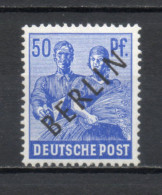 ALLEMAGNE BERLIN    N° 13   NEUF SANS CHARNIERE   COTE 10.00€   ZONES AAS SURCHARGE NOIRE BERLIN - Unused Stamps