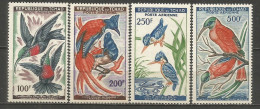 CHAD CORREO AEREO YVERT NUM. 3/6 * NUEVOS CON FIJASELLOS AVES - Tchad (1960-...)